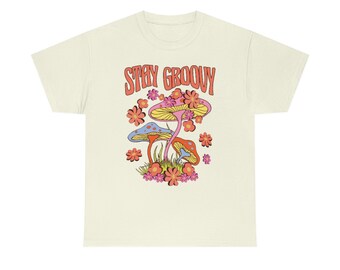 Retro teschio pieno di funghi Tshirt Maglietta