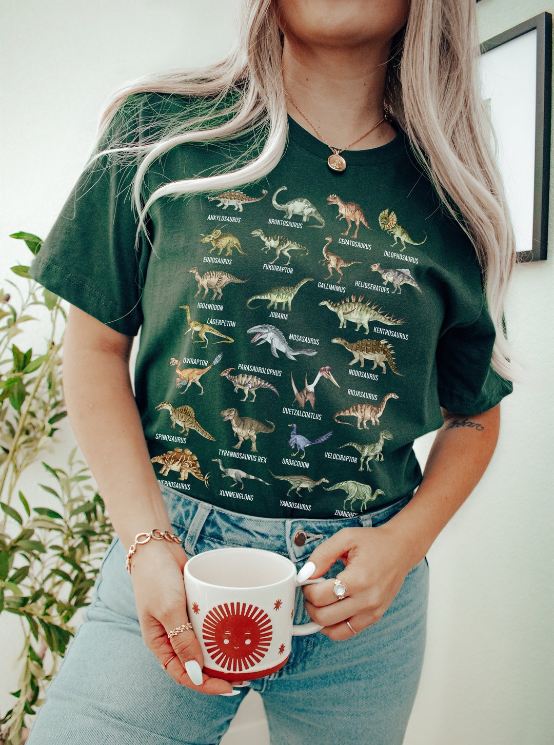 Dinosaur Shirt Womens Dinosaur Alphabet Shirt Dinosaur Print Shirt