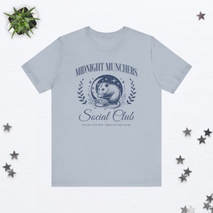 Possum Social Club Shirt Funny Possum Shirt Old Money Aesthetic Clothes Possum Gifts Opossum Shirt Preppy Stuff Possum T Shirt Foodie Shirt Light Blue