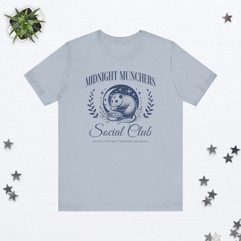 Possum Social Club Shirt Funny Possum Shirt Old Money Aesthetic Clothes Possum Gifts Opossum Shirt Preppy Stuff Possum T Shirt Foodie Shirt Light Blue
