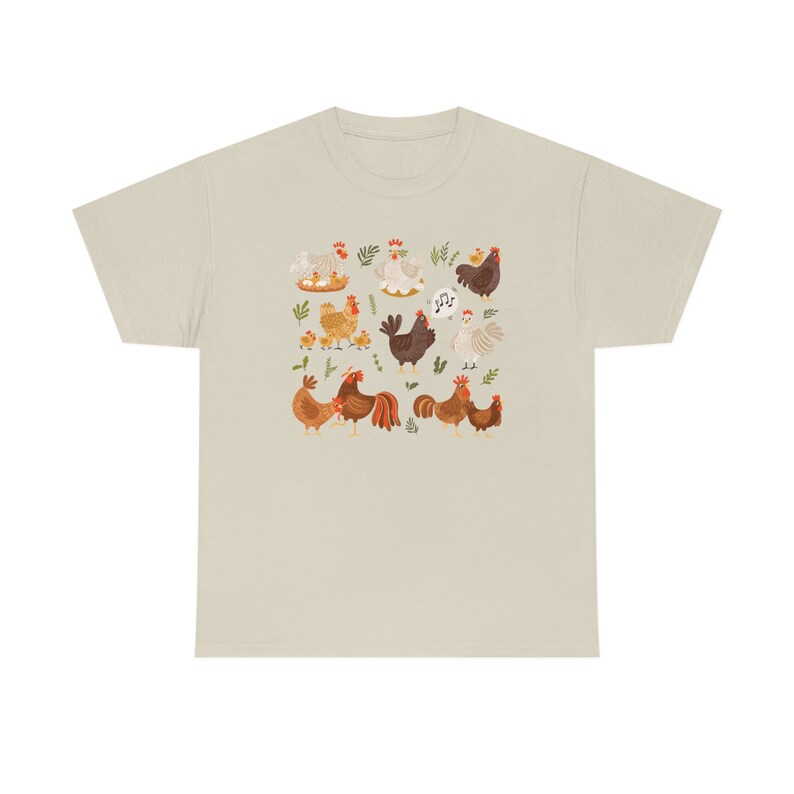 Chicken Shirt Chicken Tshirt Cottagecore Shirt Cottagecore Clothing Cottagecore Clothes Chicken Lover Gift Crazy Chicken Lady Farm Shirt Sand