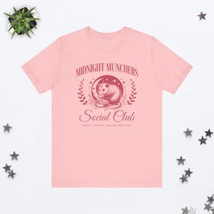 Possum Social Club Shirt Funny Possum Shirt Old Money Aesthetic Clothes Possum Gifts Opossum Shirt Preppy Stuff Possum T Shirt Foodie Shirt Pink