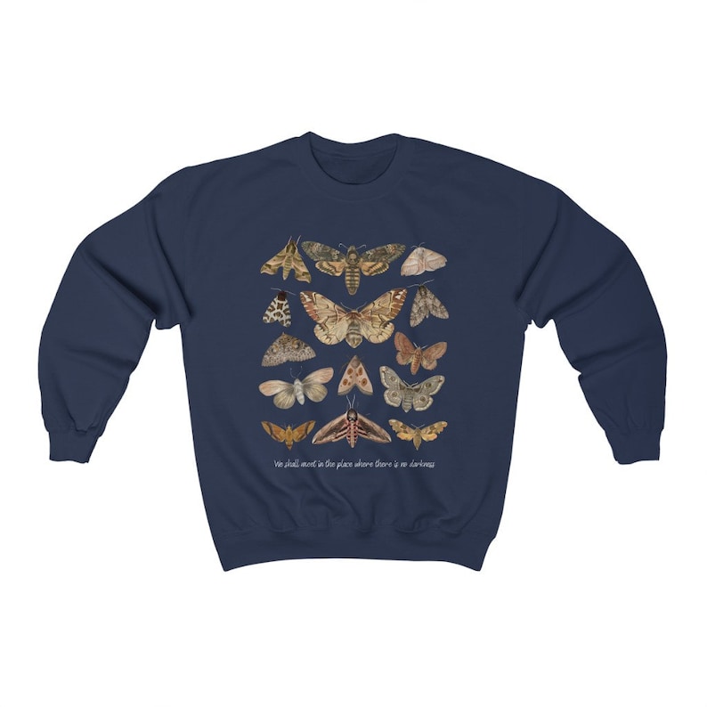 Moth Sweatshirt Moth Shirt Cottagecore Sweater Goblincore Clothing Moth Sweater Cottagecore Clothes Insect Bug Sweatshirt Aesthetic Clothes image 6