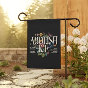 Abolish Ice Garden Flag Fuck Ice Flag No Human Is Illegal Flag Resist Flag Fdt Flag Anti Trump Yard Sign Immigrant Flag Fuck Trump Flag Gift 12'' × 18''