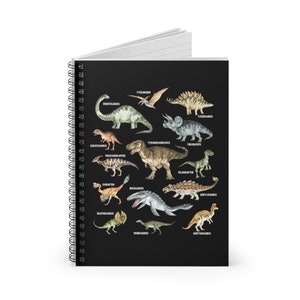 Dinosaur Notebook Spiral Notebook Dinosaur Gift Aesthetic Notebook Unique Notebook Paleontology Gift College Notebook Dinosaur Birthday Gift image 3