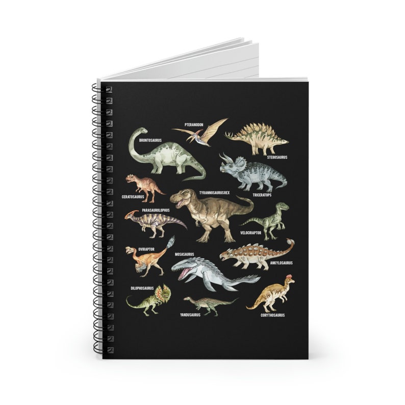 Dinosaur Notebook Spiral Notebook Dinosaur Gift Aesthetic Notebook Unique Notebook Paleontology Gift College Notebook Dinosaur Birthday Gift image 3