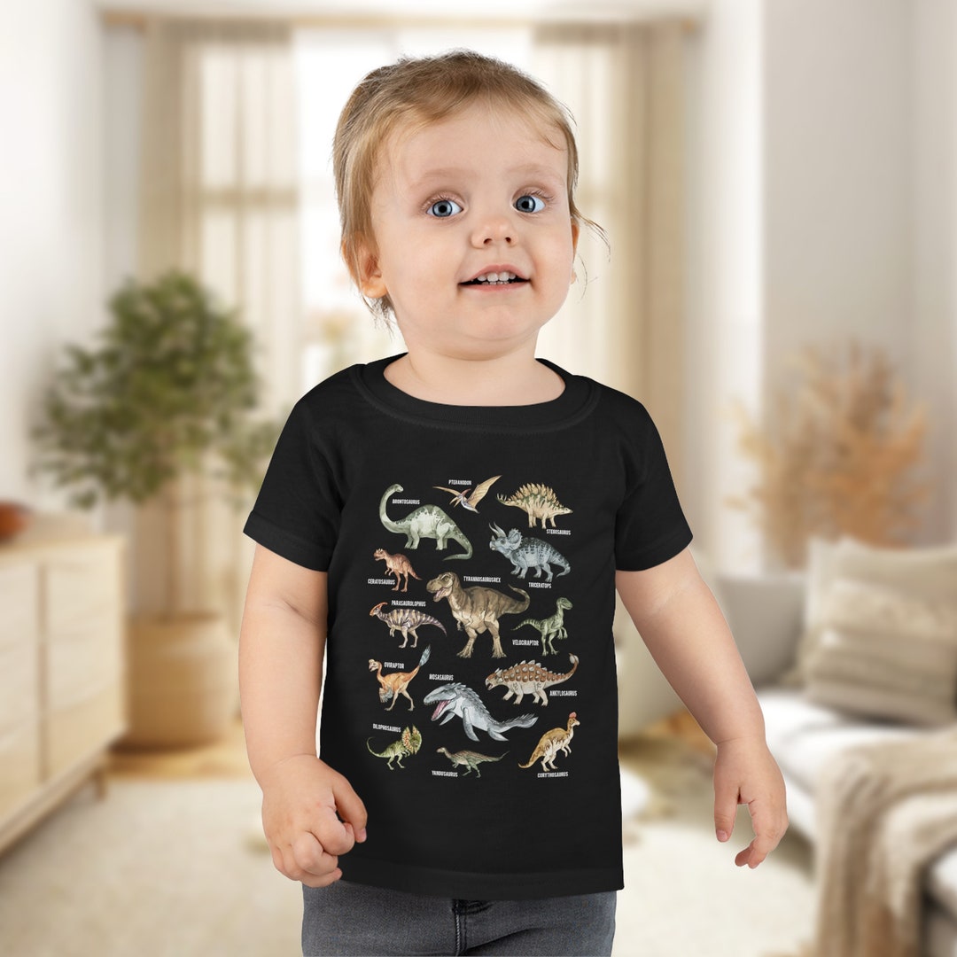 Kids Dinosaur Shirt Toddler Boy Dinosaur Shirt Cute Dinosaur Etsy