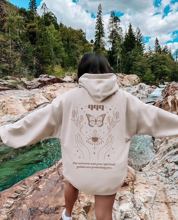 444 Angel Number Hoodie Angel Numbers 444 Hoodie Preppy Hoodie Butterfly Hoodie Evil Eye Hoodie Angelcore Mystical Hoodie Celestial Hoodie