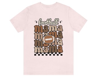 Retro Football Mama Shirt Football Mom Shirt Leopard Mama
