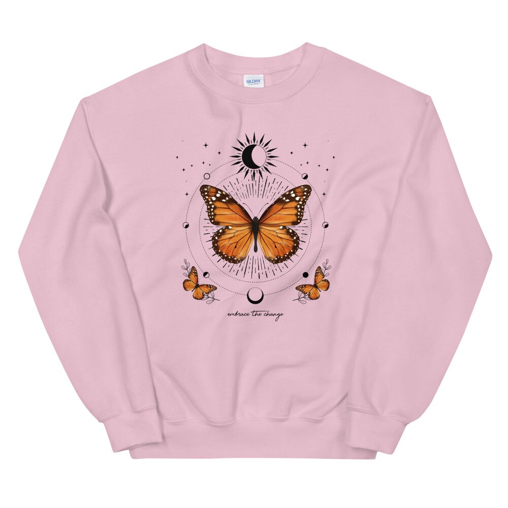 Monarch Butterfly Sweatshirt Crewneck Butterfly Sweater Mental Etsy