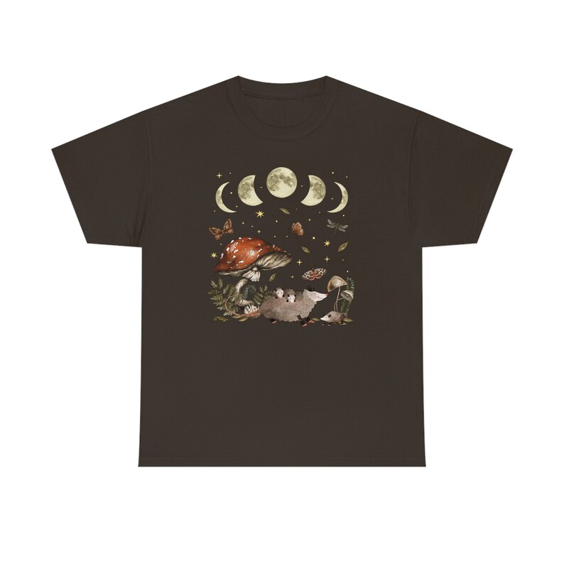 Camisa de zarigüeya Camisa de zarigüeya Estampado de zarigüeya Camiseta Regalos Camisa de núcleo de cabaña Goblincore Ropa de hongo Camisa de hongos Ropa oscura de Cottagecore imagen 5