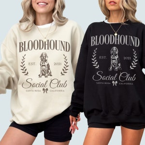 Custom Bloodhound Sweatshirt Bloodhound Sweater Old Money Aesthetic Social Club Sweatshirt Bloodhound Apparel Bloodhound Gift Bloodhound Mom