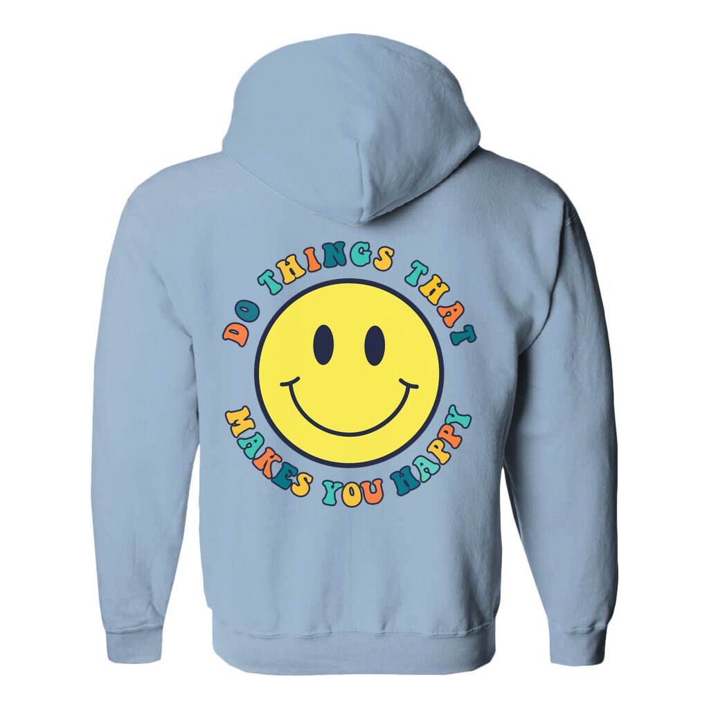 Smiley Face Hoodie Oversized Hoodie Positive Hoodie Trendy | Etsy