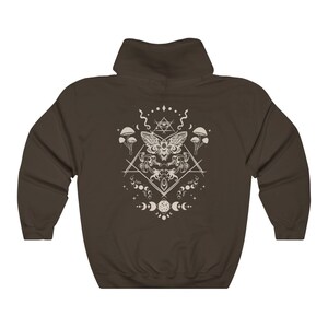 Moth Hoodie Goblincore Clothing Cottagecore Hoodie Mushroom Hoodie Goth Hoodie Celestial Hoodie Witchy Hoodie Moth Shirt Cottagecore Sweater image 3