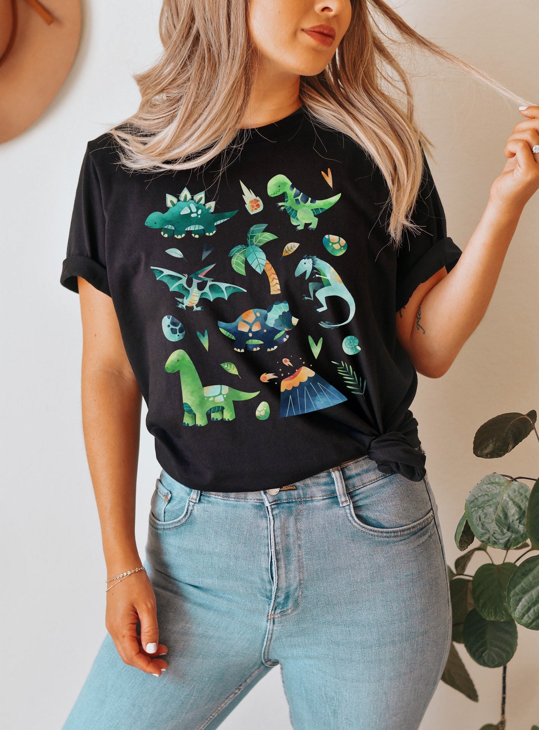 Dinosaur T-rex Graffiti Print Women's Sweatshirt main image 0