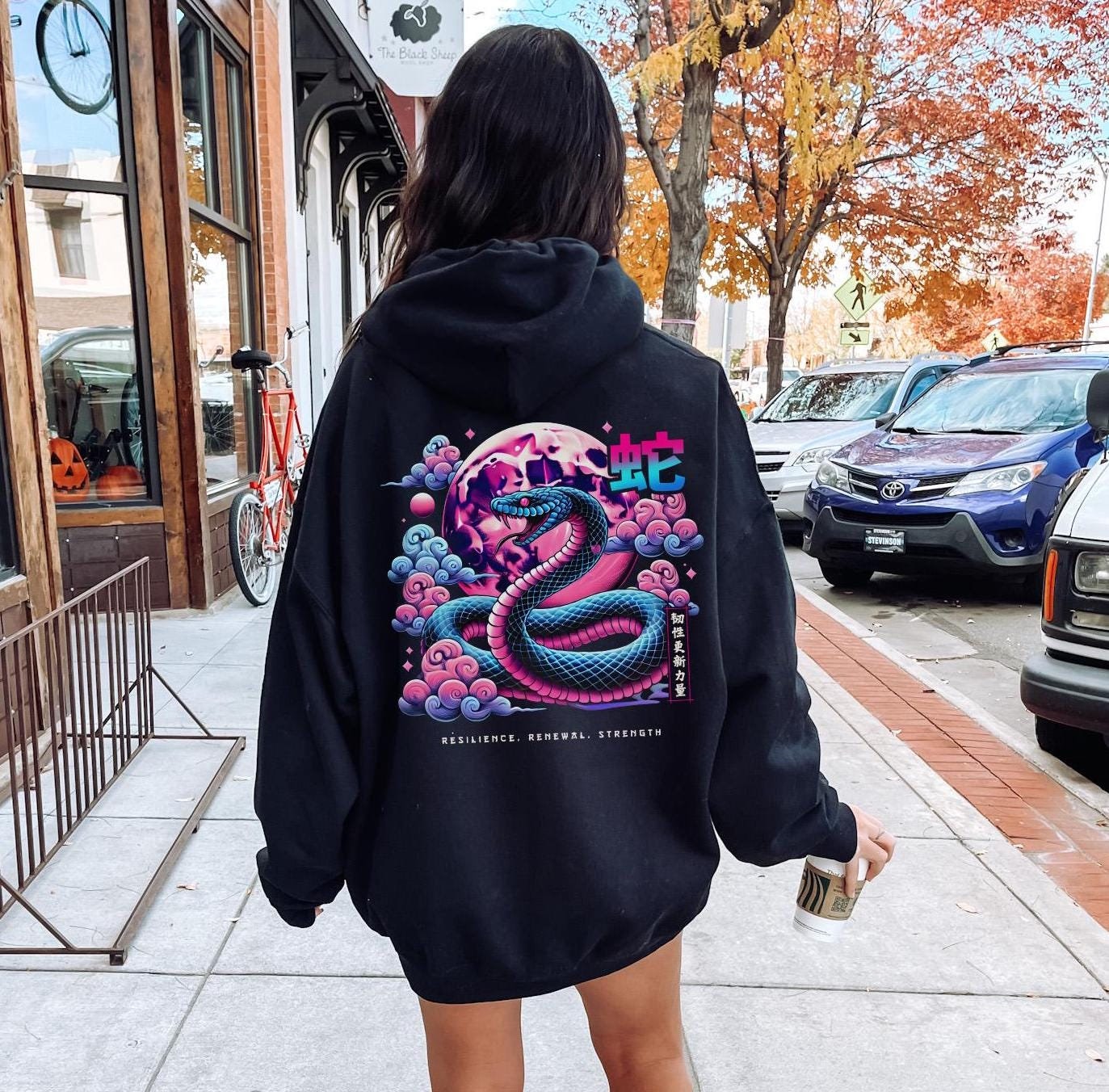 美品 IDEASWAM Snake Logo Hoodie (Blue) L IDEASWAM snake logo hoodie blue 青 L