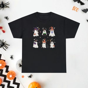 Retro Ghost Shirt Witch Shirt Witchy Clothes Retro Halloween Shirt Spooky Shirt Witch Stuff Costume Plus Size Fall Shirt Fall Clothes Women Black
