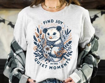 Possum Shirt Opossum Shirt Possum T Shirt Possum Gifts Cottage Core Shirt Cottagecore Clothing Possum Christmas Gifts Stay Positive Shirt