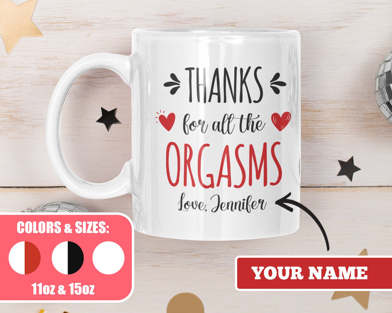 Fiance Gift for Him, Gifts for Husband Mug, Anniversary Gifts for Fiance  Man Thanks for All Orgasms Valentines Day Boyfriend BF Personalized 