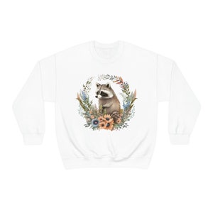 Raccoon Sweatshirt Racoon Sweatshirt Racoon Gifts Goblincore Clothing Cottagecore Sweater Cottagecore Clothes Fairycore Clothing Alt Clothes image 3