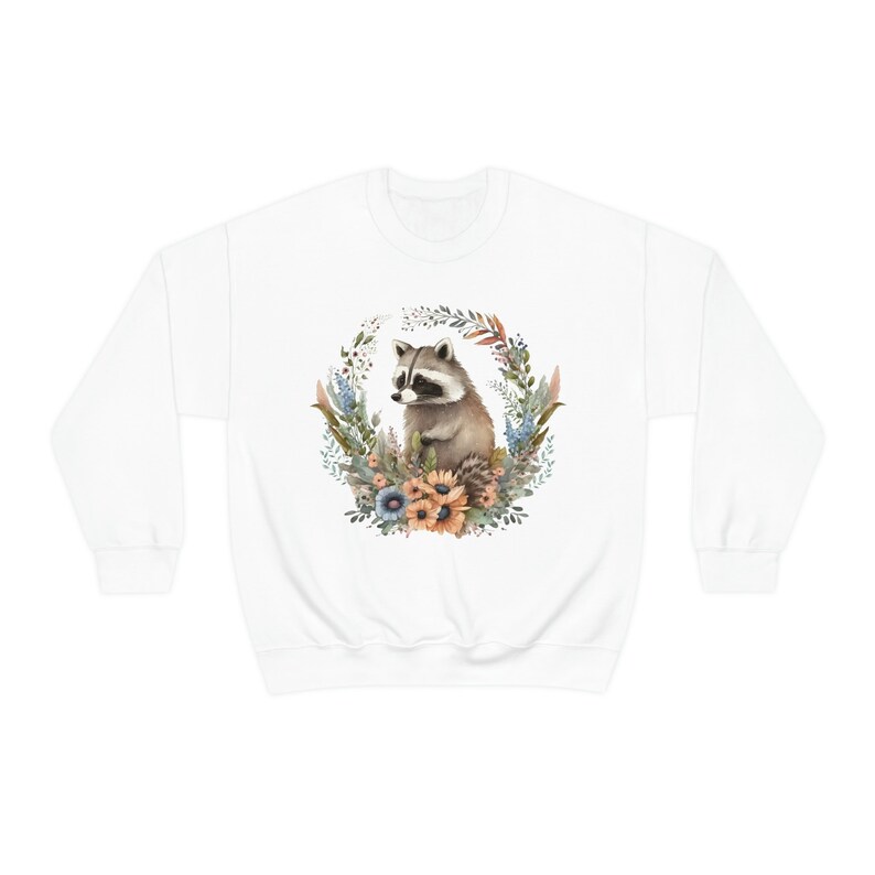 Raccoon Sweatshirt Racoon Sweatshirt Racoon Gifts Goblincore Clothing Cottagecore Sweater Cottagecore Clothes Fairycore Clothing Alt Clothes image 3