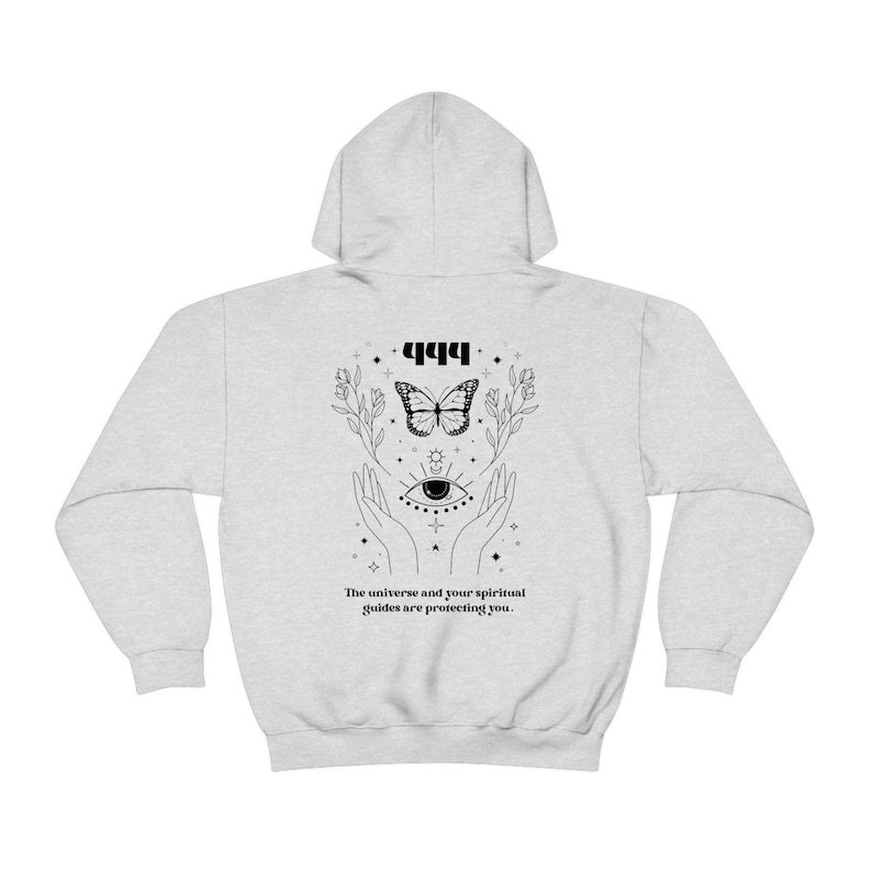 444 Angel Number Hoodie Angel Numbers 444 Hoodie Preppy Hoodie Butterfly Hoodie Evil Eye Hoodie Angelcore Mystical Hoodie Celestial Hoodie image 7