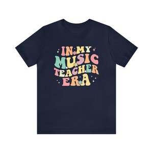 私の音楽教師時代のシャツ 私の教師時代のシャツ 小学校の音楽教師のシャツ 教師の服 教師のアパレル 新学期のシャツ Navy