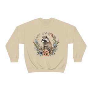Raccoon Sweatshirt Racoon Sweatshirt Racoon Gifts Goblincore Clothing Cottagecore Sweater Cottagecore Clothes Fairycore Clothing Alt Clothes image 7