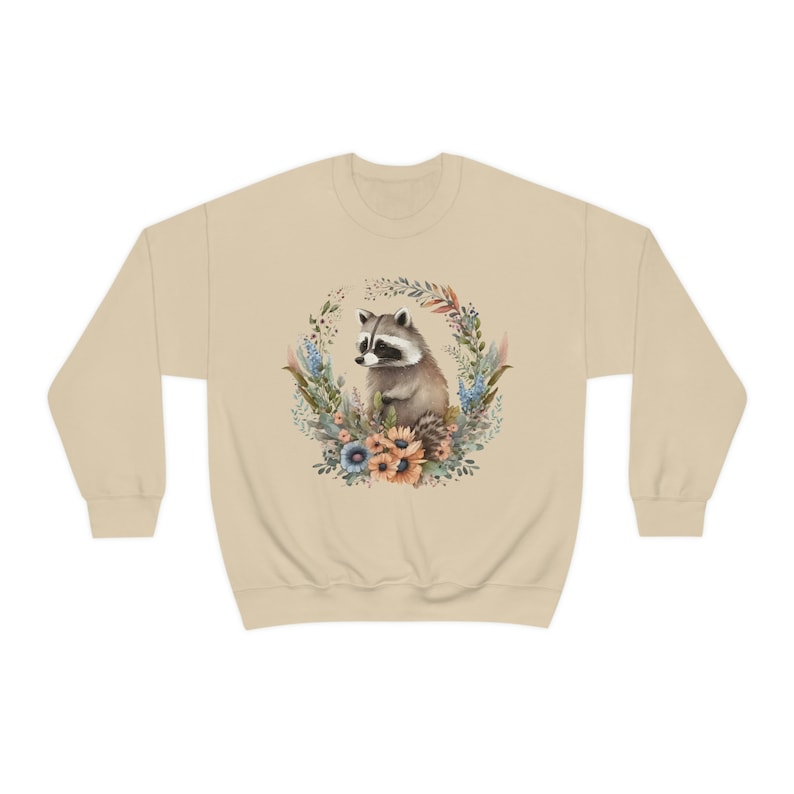 Raccoon Sweatshirt Racoon Sweatshirt Racoon Gifts Goblincore Clothing Cottagecore Sweater Cottagecore Clothes Fairycore Clothing Alt Clothes image 7