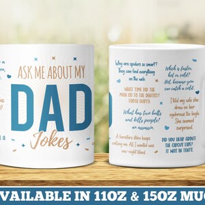 Ask Me About My Dad Jokes Mug Funny Fathers Day Gift From Daughter Son Funny Dad Mug New Parent Gift New Dad Gift Dad Birthday Mug Pun Mug
