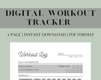 Workout Log, Fitness Planner, Workout Planner, Workout Tracker, Exercise Log, Fitness Journal, Exercise Planner, Workout Journal