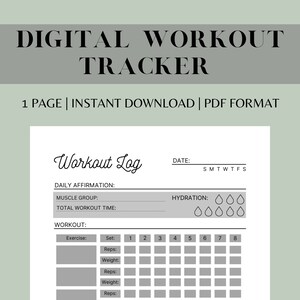Workout Log, Fitness Planner, Workout Planner, Workout Tracker, Exercise Log, Fitness Journal, Exercise Planner, Workout Journal
