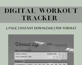 Workout Log Printable, Workout Planner, Exercise Log, Workout Journal, Fitness Planner, Health Planner, PDF Instant Download, Fitness Log