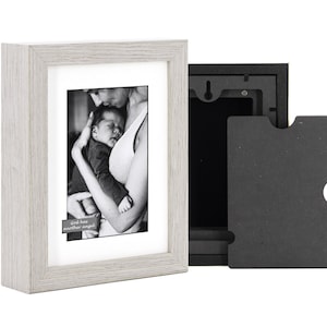 Solid Wood Infant Ashes Frame Urn - 8x6&quot; (20.3x15.2cm) - includes printing, Child Cremation Urn, Photo Cremation Urn