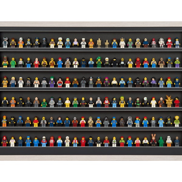 Handcrafted Wood Lego Display Frame - Showcase 138 Mini Figures in Style - Perfect for Lego Enthusiasts