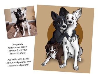 Custom Pet Portrait From Photo, Sketch My Dog Cat, Pet Loss Memorial Gift, Dog Lover Art, Lost of Pet thoughtful momento