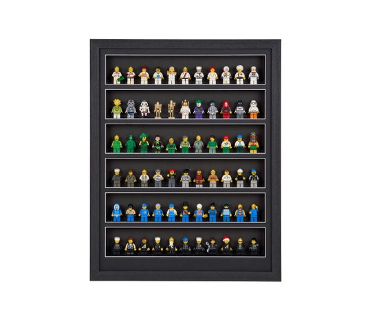 Handcrafted Wood Lego Display Frame - Showcase 66 Mini Figures in Style - Perfect for Lego Enthusiasts