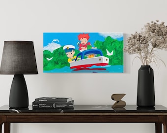 Ponyo Inspired Painting; 12x24