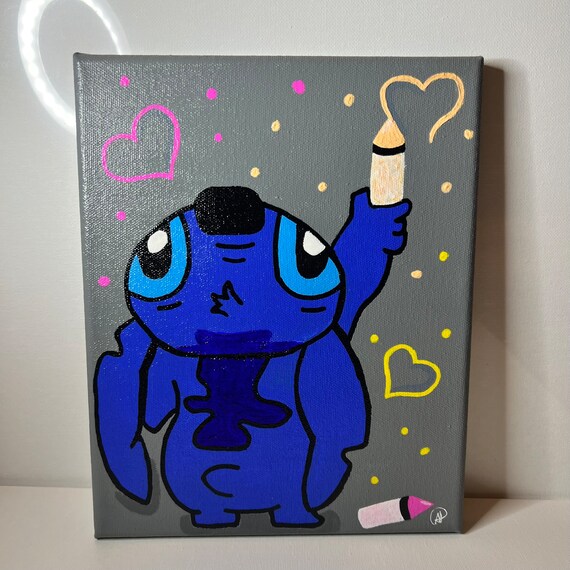 Stitch Drawing Hearts INSPIRED 8x10 Etsy