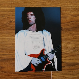 Brian May A5 Art Print / Painting Queen Red Special Rock Guitar 70s Papel reciclado Póster ecológico