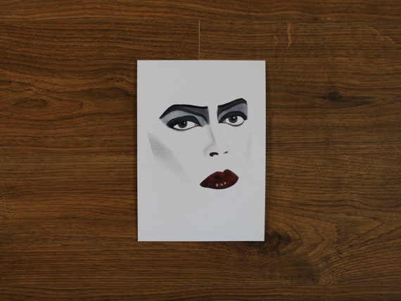 Frank N Furter| Painted Faces| A5 Art Print Make-up Tim Curry Watercolour Rocky Horror Picture Show Film Theatre Minimalist Movie Poster