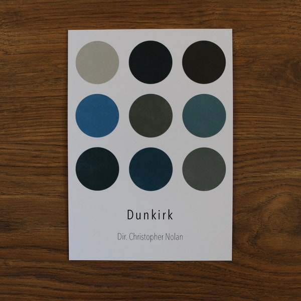 Dunkirk | A5 Colour Palette Art Print| Christopher Nolan Aesthetic Poster Film Movie Cinema Color Minimalist Subtle WW2 Blue Grey