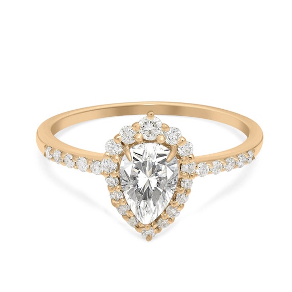 Wedding Ring Pear Shaped De Beers Talisman Ring 2-1/2 Certified