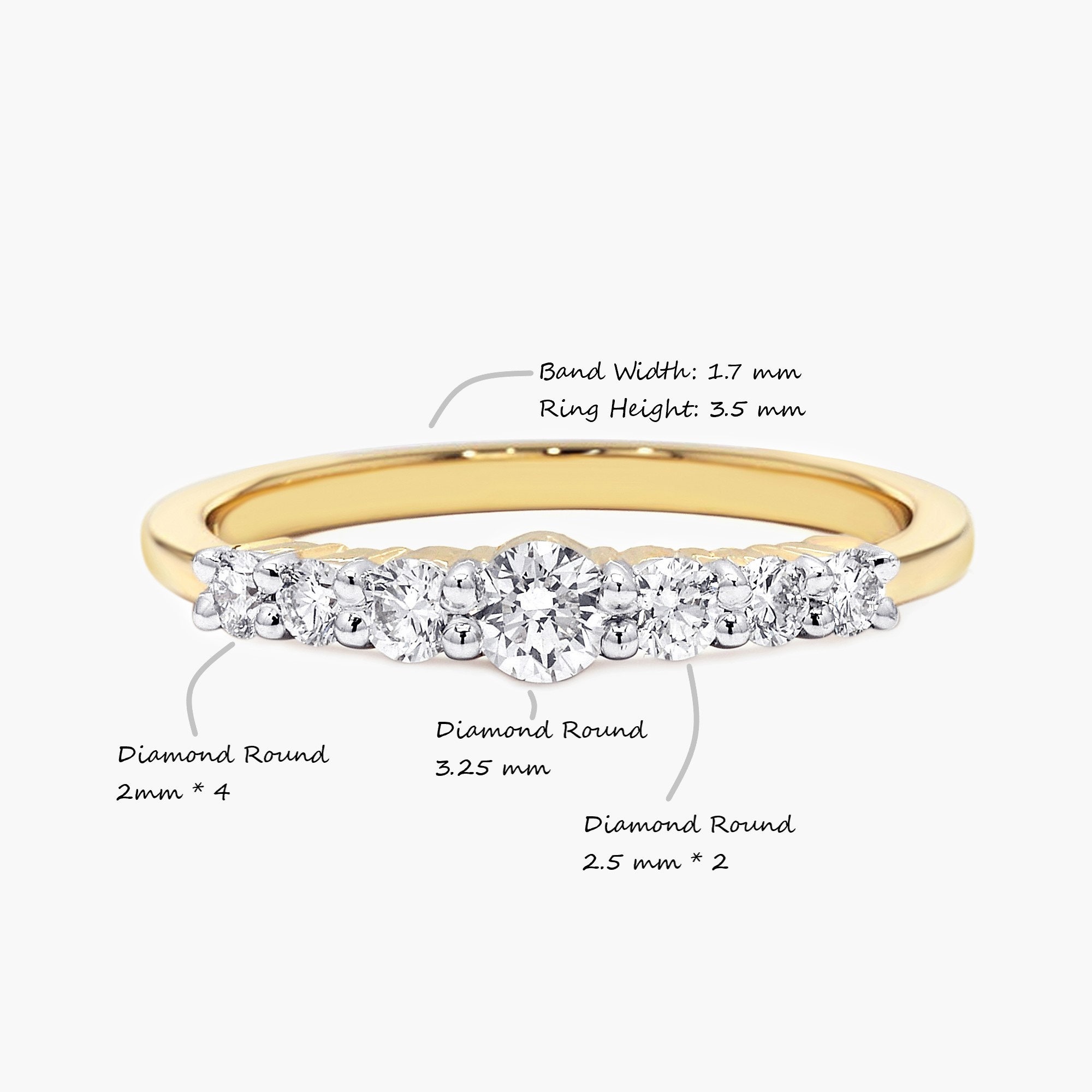 Thin Diamond Band/14k Vintage Engagement Ring/14k Gold Diamond Etsy