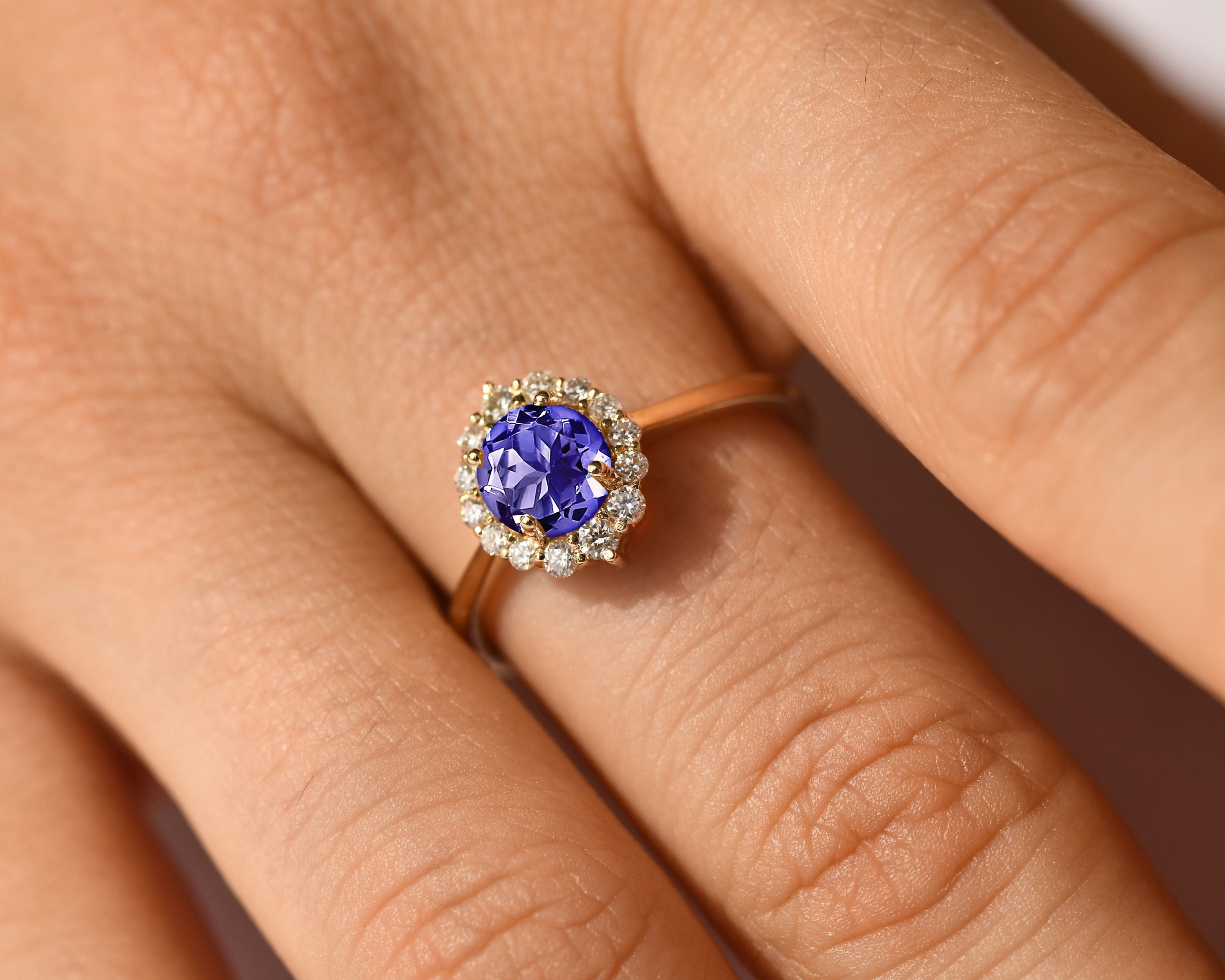 Blue tanzanite 2024 engagement rings