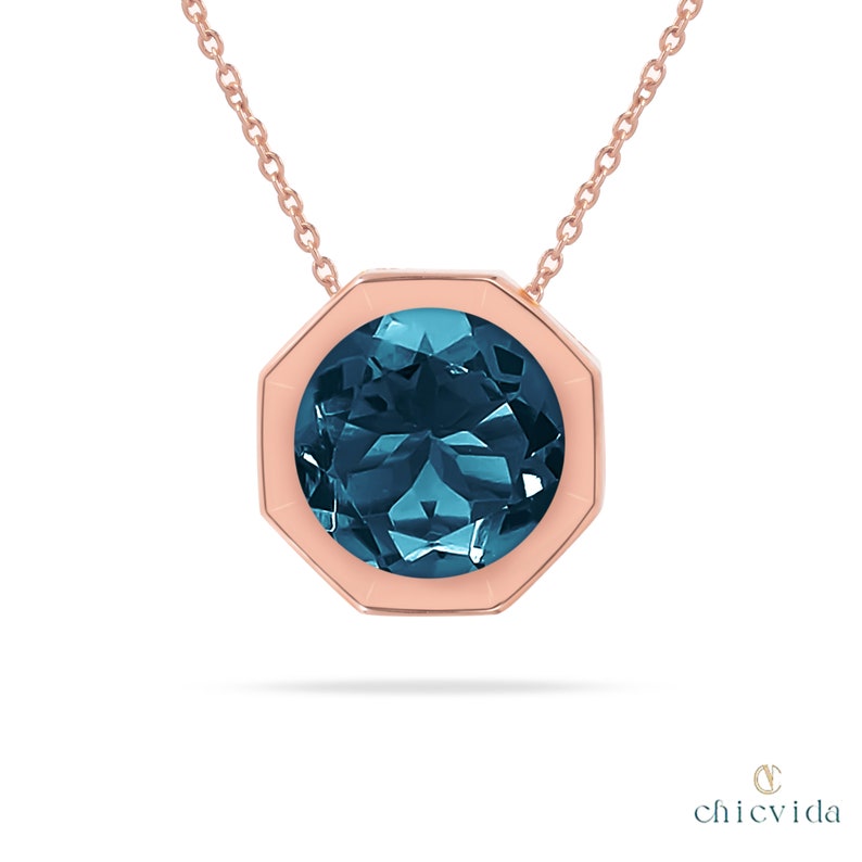 Minimalist Topaz Pendant