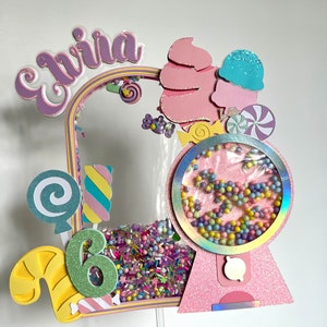 CandyLand Shaker Cake Topper