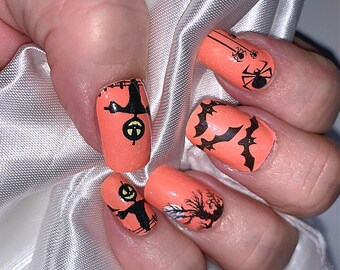 Halloween Nail Wraps Etsy