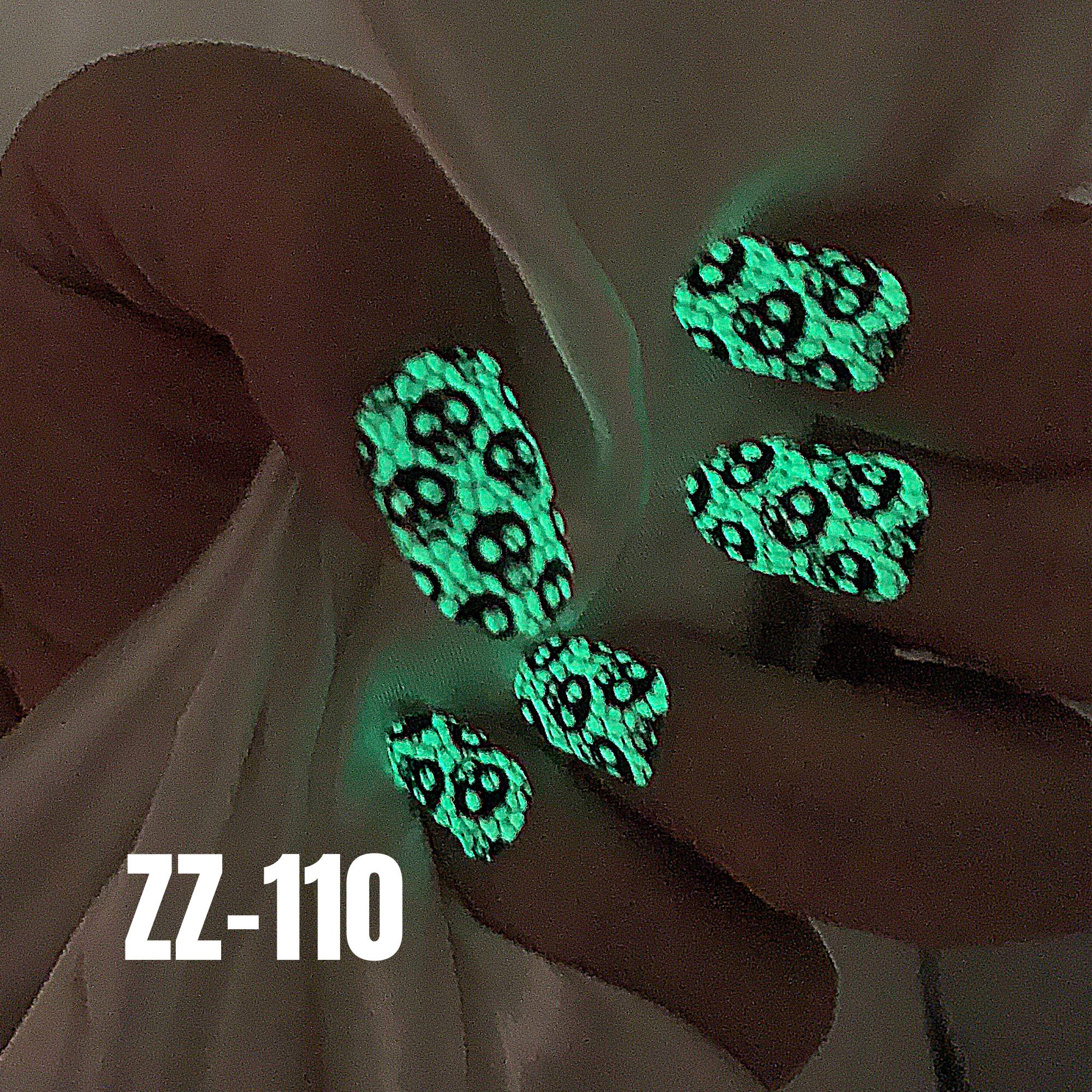 Halloween Glow in the Dark Skulls Color Real Nail Polish - Etsy