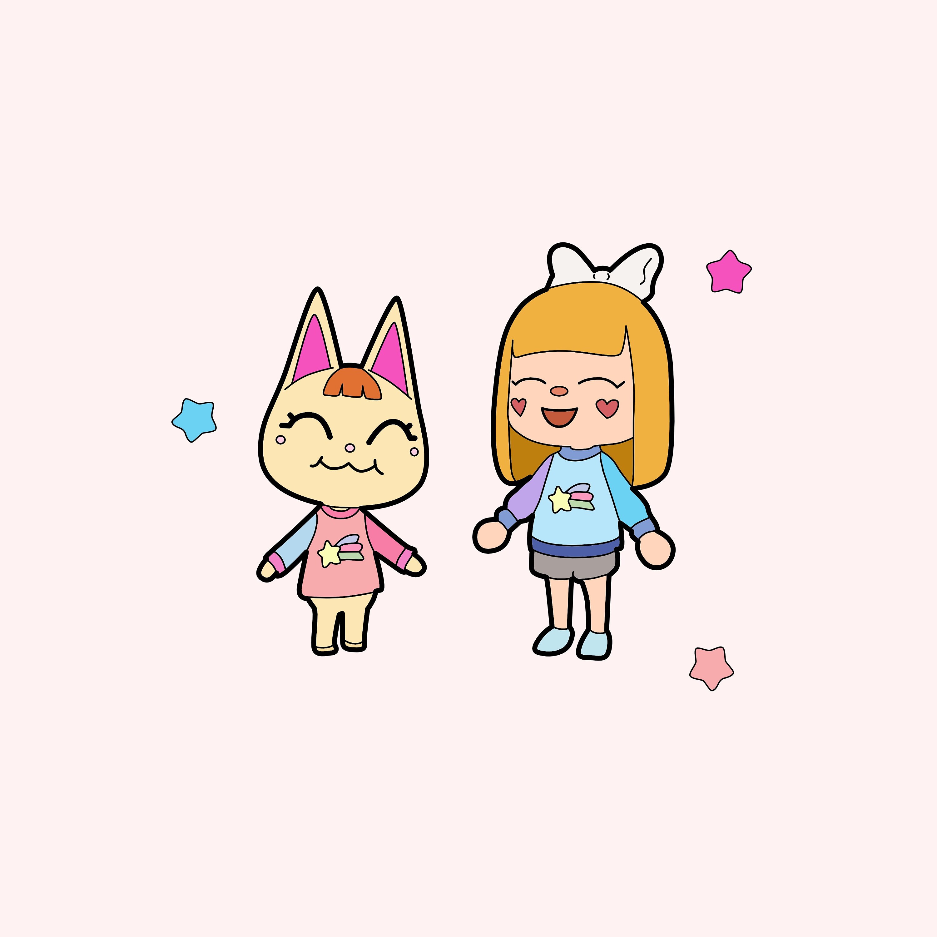 Custom Animal Crossing Simple Digital Illustration Commission Etsy UK